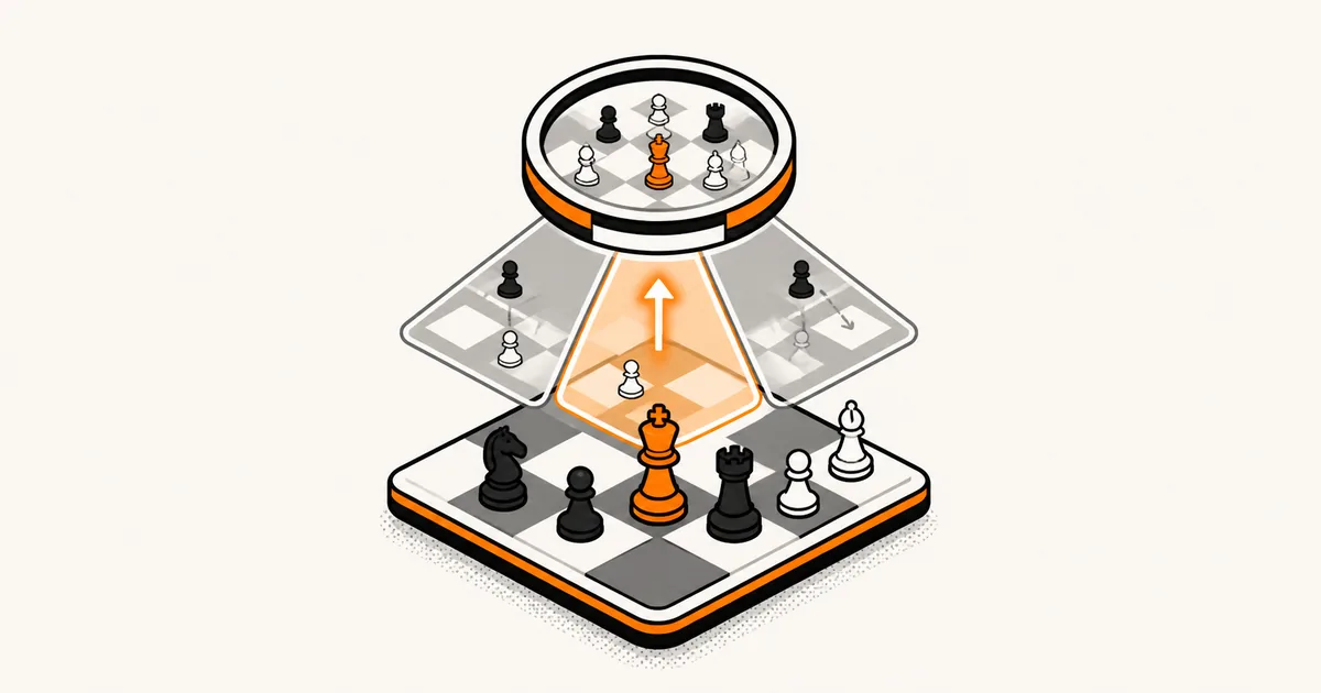 Pseudo-isometric free chess analysis board with Stockfish workflow thumbnail