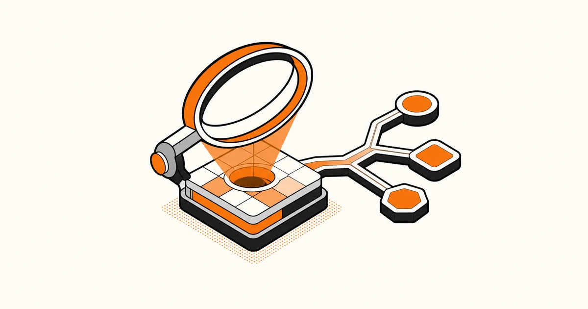 Pseudo-isometric attention lens clarifying a chess decision path