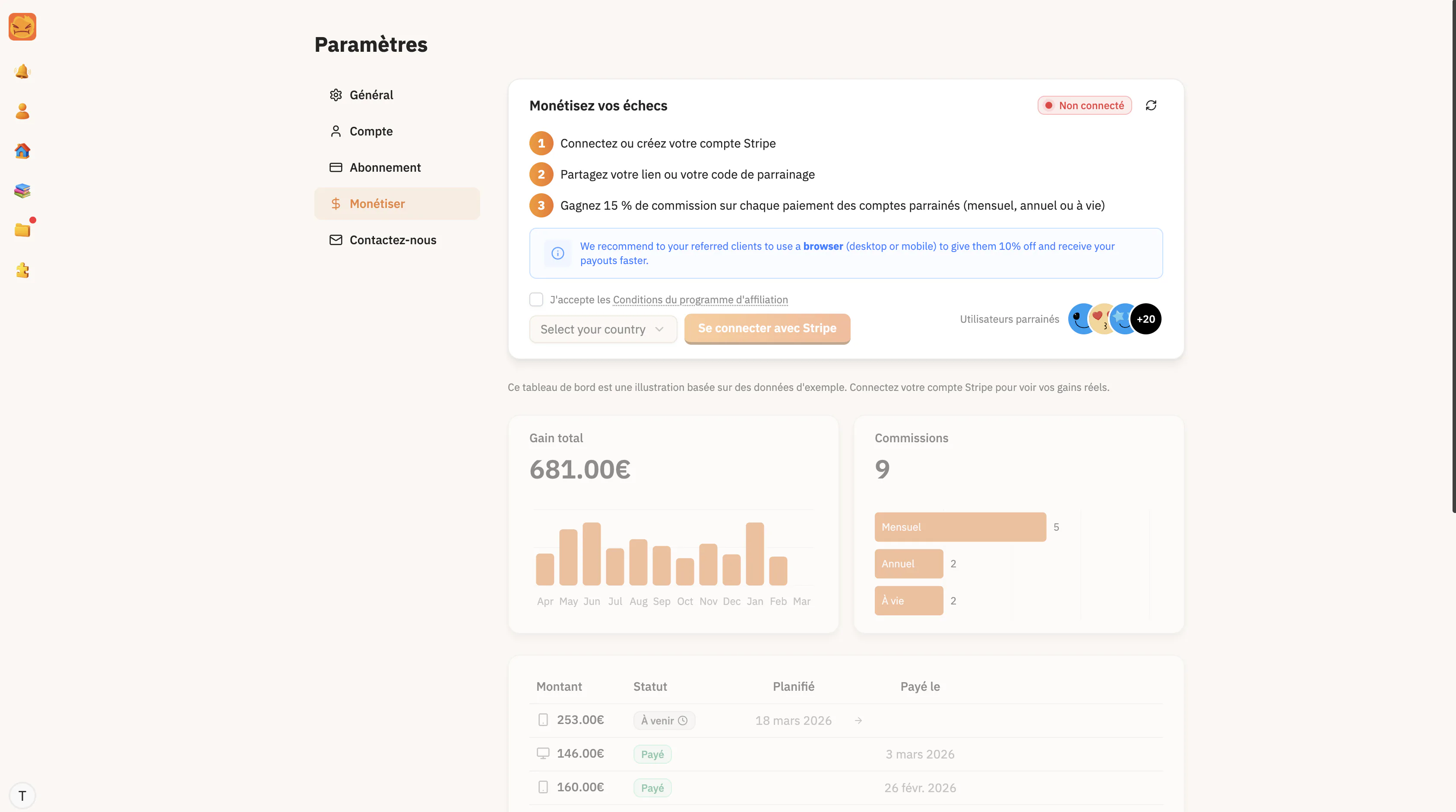 Creator affiliate program