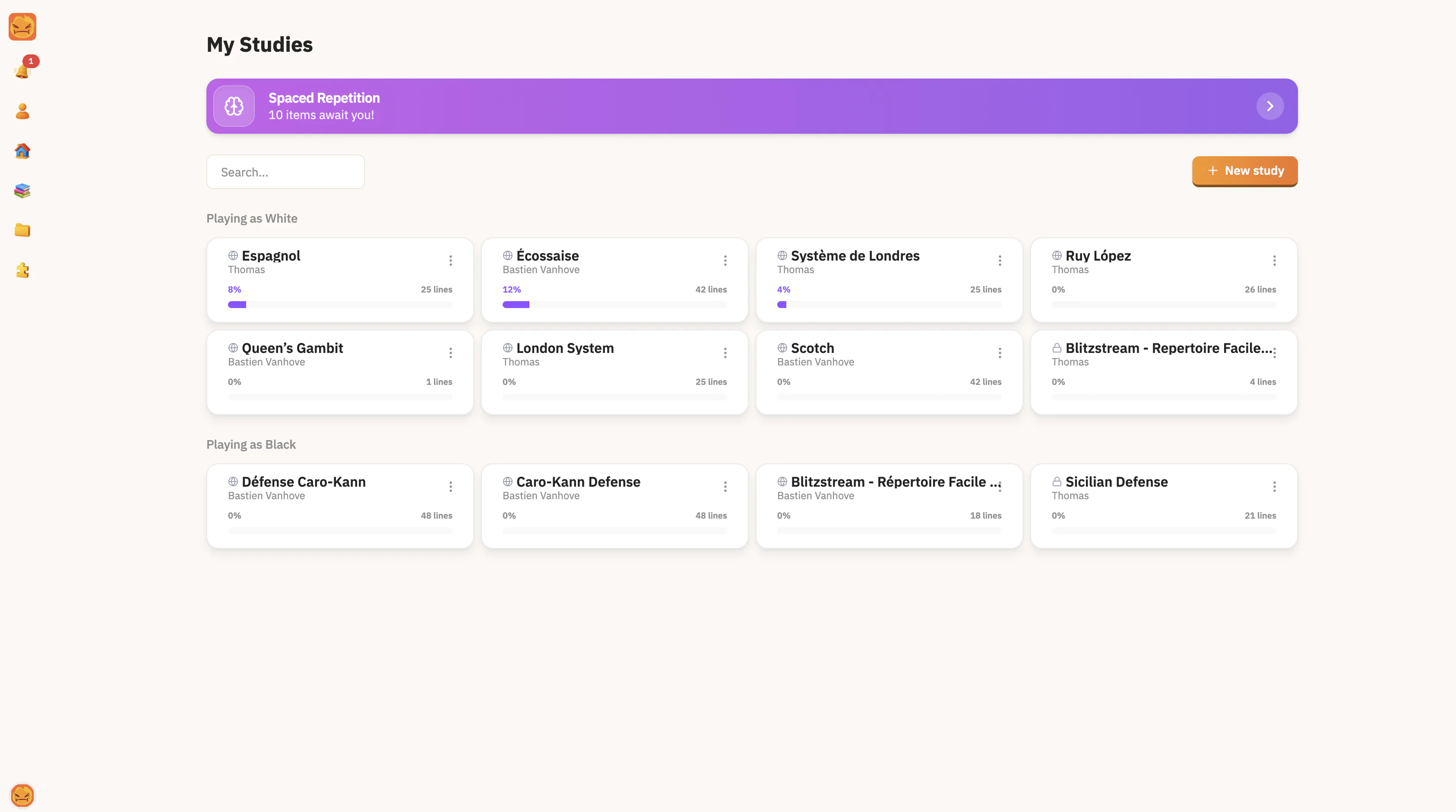 ChessFlare repertoire builder