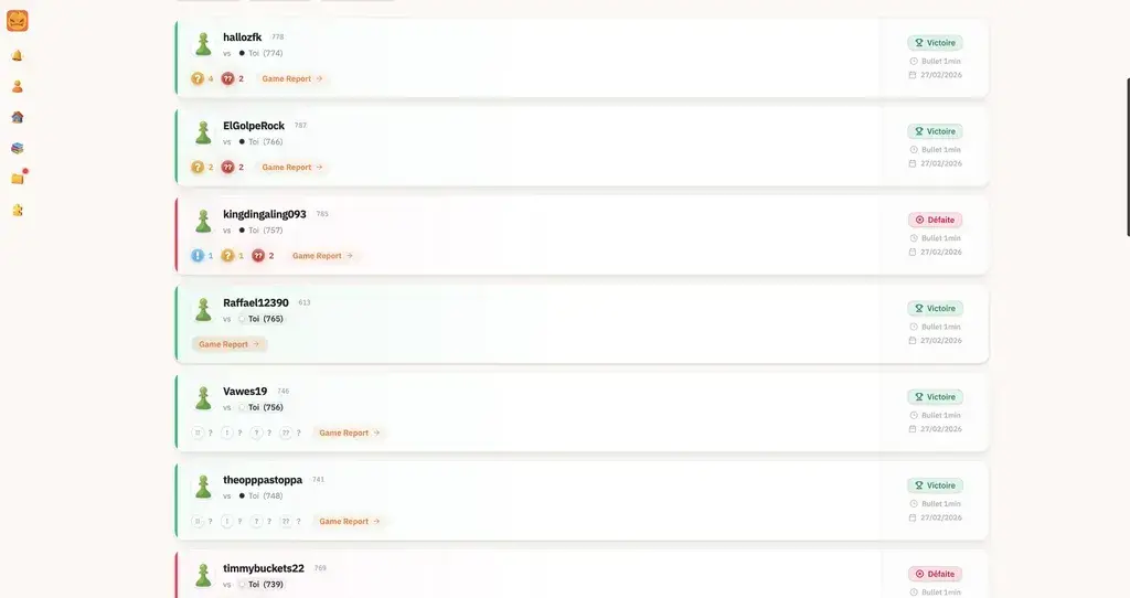 ChessFlare synchronized Chess.com and Lichess game history
